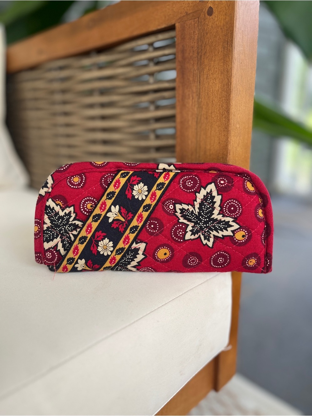Vera Bradley Red Coin Eyeglasses Case